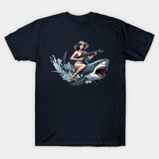 Tactical Girl and Shark T-Shirt